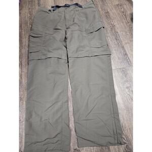 The North Face Men's Convertible Green Outdoor Pants Zip Off Size XL Cargo